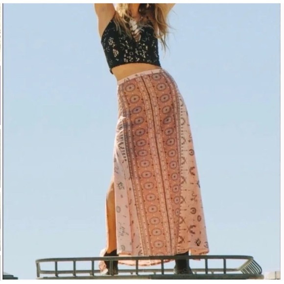 SPELL & THE GYPSY Collective Dresses & Skirts - Vtg Rare Spell & The Gypsy Collective Coyote Maxi Split Skirt M Boho Festival